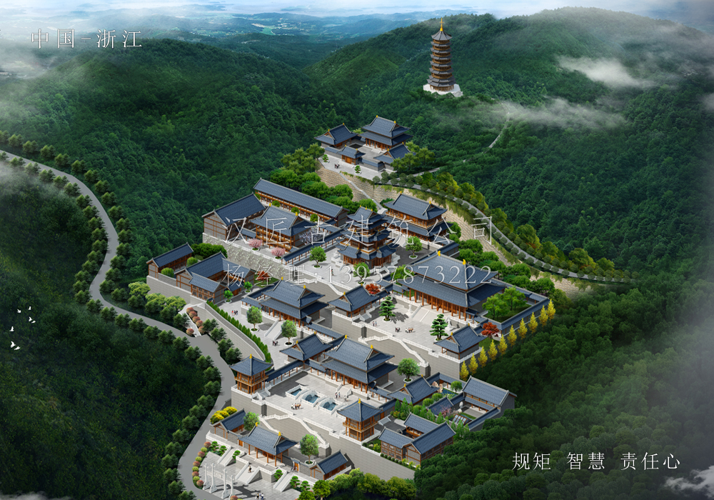 溫州龍王寺重建規(guī)劃設(shè)計效果圖