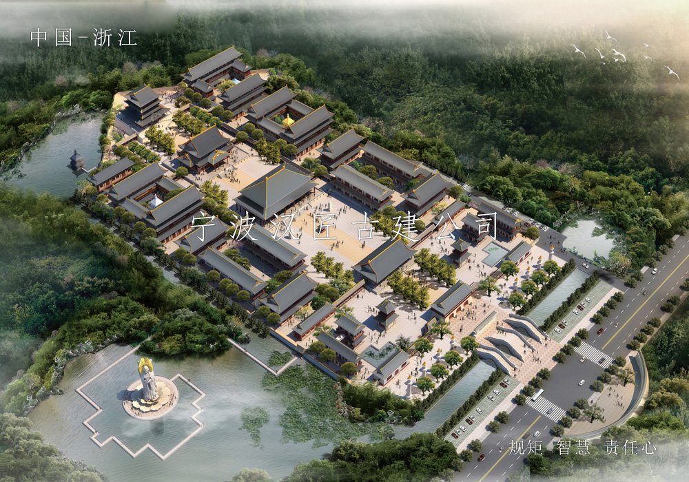 寺院重建規(guī)劃布局鳥(niǎo)瞰圖  第1張